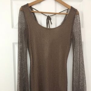 Affordable used long sleeve mesh dress